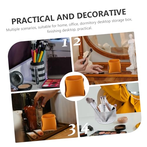 Zerodeko 2pcs Multi-purpose Pu Storage Boxes for Keys Makeup and Sundries Elegant Desktop Organizers for Living Room Bedroom and Bathroom Use