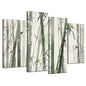 Biuteawal 4 Panels Bamboo Canvas Wall Art Chinese Painting of Bamboo Forest Nature Picture Print Green Zen Artwork for Meditation Spa Yoga Room Bedroom Decor Ready to Hang