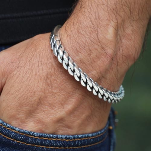 Handmade 925 Sterling Silver Bangle Bracelet Simple Silver/Gold Adjustable Cuff Bangles Durable Stainless Steel bracelet for Men &Women Daily Jewelry Gift for Anniversary Birthday Gift - color: Bangle-21