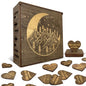 Positive Affirmations Box | Mountain Themed Engraved Wood Box with 72 Positive Affirmation Heart Cutouts | Daily Motivational Gift for Women - style: Mountains & Affirmations