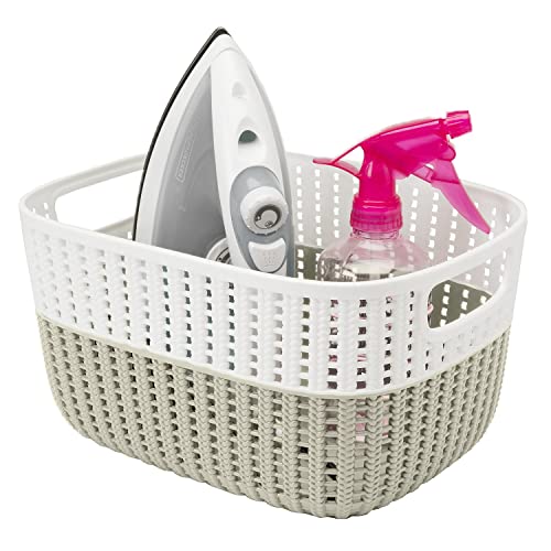 Simplify Medium Storage Basket, Heather Gray (26311-HGray) - color: Heather Gray, size: Medium, style: 1 Pack