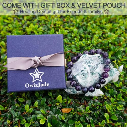 Single-pack of pure gemstone bracelets… - color: Fluorite-10MM
