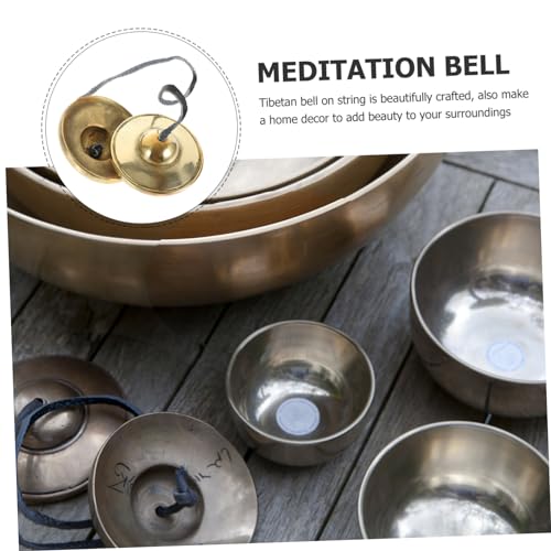 Meditation Bell Copper Cymbals for Yoga and Mindfulness Portable Design for Easy Use for Meditation Sound Therapy and Spiritual Practices