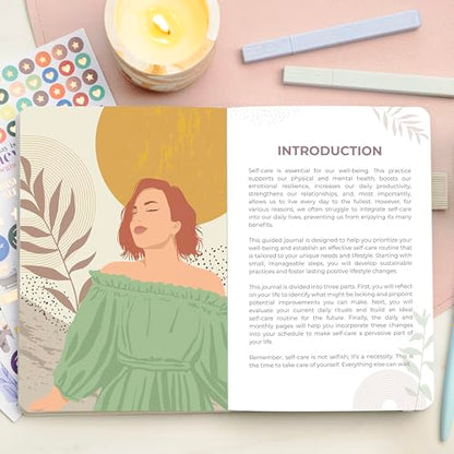Clever Fox Self-Care Journal Premium – Daily Gratitude & Mental Health Notebook for Women – Reflection & Personal Development Journal (Seashell) - color: Seashell