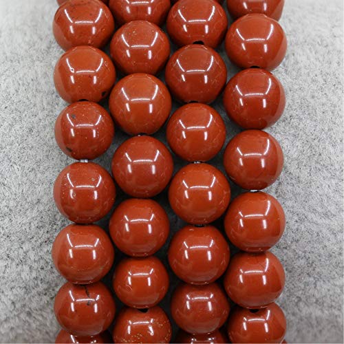 Keleny Gem Semi Precious Gemstones 8mm Natural Stone Round Beads Crystal Stretch Bracelets 7 Inch Unisex - color: 8mm A Grade Red Jasper