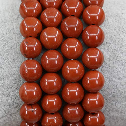 Keleny Gem Semi Precious Gemstones 8mm Natural Stone Round Beads Crystal Stretch Bracelets 7 Inch Unisex - color: 8mm A Grade Red Jasper