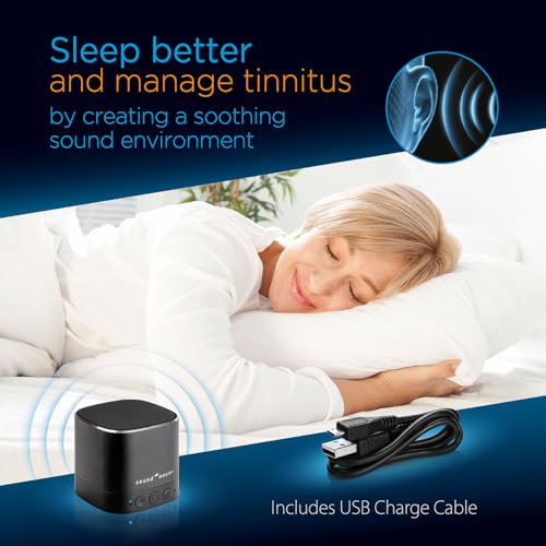 Sound Oasis® Bluetooth® Tinnitus Sound Therapy System® – 25 Built-in Tinnitus Relief & Relaxation Sounds, Extended 12-Hour Sound Tracks, Rechargeable Bluetooth Speaker for Sleep & Sound Masking - size: BST-80-25T