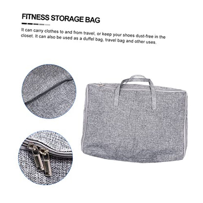 Large Capacity Cotton Linen Storage Bag for Clothes and Bedding Portable Travel Organizer Reinforced Handles for Outdoor Fitness and Moving Supplies