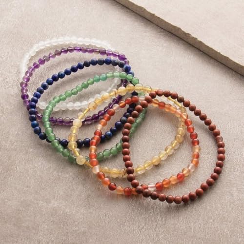 Handmade 4mm Tiny Beads Bracelet – Natural Healing Stone Beads for Yoga, Mala, and Bohemian Stacking – Stretch Bracelet for Men and Women
