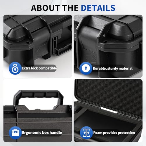 Microphone Carrying Storage Hard Case+ Custom Foam（Pre-cut Mic Slot & DIY Foam）| for Mic Audio Gear Mic Bag Microphone Hard Carrying Travel Case - color: 1mic case