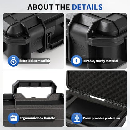 Microphone Carrying Storage Hard Case+ Custom Foam（Pre-cut Mic Slot & DIY Foam）| for Mic Audio Gear Mic Bag Microphone Hard Carrying Travel Case - color: 1mic case