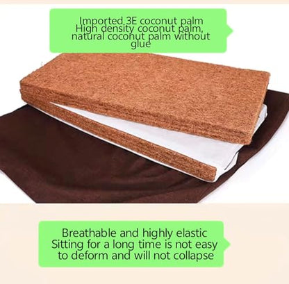 Meditation Cushion Set - Meditation Pillow Rectangular Mat and Meditation Mat for Sitting Meditation and Yoga(Size:70x70cm(28x28inch),Color:Earthy Yellow-2)
