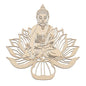 Fourth Level MFG 12” Thai Buddha, Sacred Geometry Wood Wall Art, Buddhism Enlightenment Symbol, Zen Home Decoration for Yoga and Meditation, Good Chakra Energy Spiritual Altar Decor