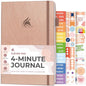 Clever Fox Four-Minute Journal – Daily Positivity Journal with Prompts – Motivational Affirmation, Mental Health & Habit Tracker (Rose Gold) - color: Rose Gold