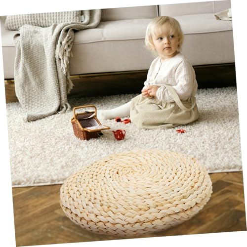 Thickened Meditation Mat Yoga Meditation Cushion Woven Tatami Floor Mat Corn Husk Seat Pillow Decorative Round Pad