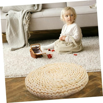 Thickened Meditation Mat Yoga Meditation Cushion Woven Tatami Floor Mat Corn Husk Seat Pillow Decorative Round Pad