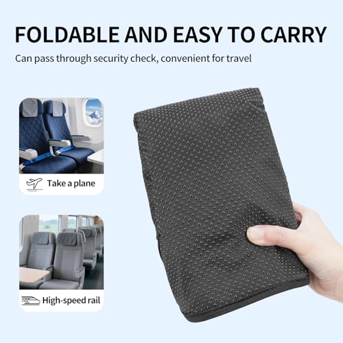 Inflatable Seat Cushion - Portable Travel Cushion for Airplane, Office & Camping - Adjustable Support with Pressure Dispersion to Prevent Discomfort & Bedsore