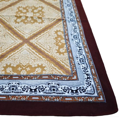 35" Head Scarf Large Square Scarf Like Cotton Hairscarf Fashion Scarves Bandana Night Sleeping Wraps for Women B01 - color: Beige Diamond-shaped