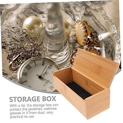 Zerodeko 2pcs Box Storage Box with Lid Easy Open Keepsake Organizer for Jewelry Crafts and Glasses Compact Design for Dresser Bedside present for Birthdays and Anniversaries