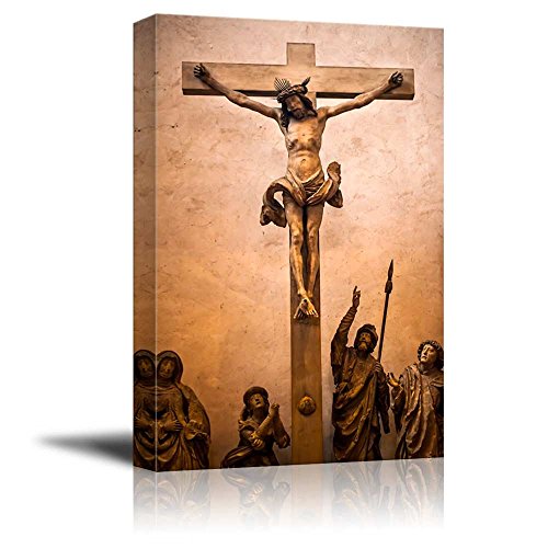 wall26 - Canvas Prints Wall Art - Jesus Sculpture | Modern Wall Decor/Home Decoration Stretched Gallery Canvas Wrap Giclee Print. Ready to Hang - 12" x 18" - color: Jesus Sculpture, size: 18"L x 12"W