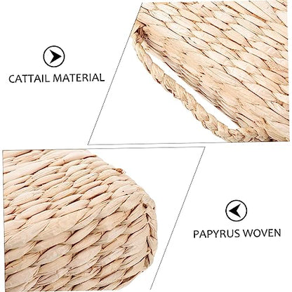 Thick Handmade Woven Meditation Cushion for Yoga and Indoor Use Square Straw Mat Diameter Thickness Elegant Floor Pad for Comfort and Relaxation