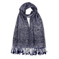Paisley Pashmina Rave Shawl Scarf-Women's Reversible Ethnic Jacquard Pashmina Wraps for Travel - color: A#. Dark Navy