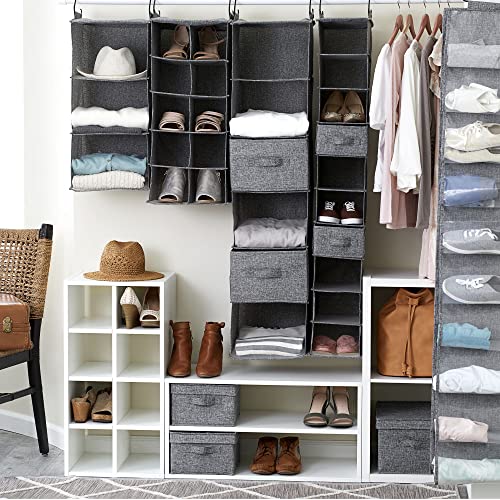 Household Essentials Large Fabric Storage Bins with Lids, Graphite, Set of 2 - color: Graphite