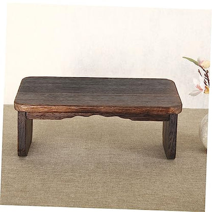 VICASKY Wood Meditation Stool for Kneeling and Sitting Folding Zen Bench Cushion Non-Skid Household Stool for Mindfulness and Prayer