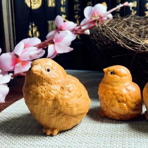 Antique Small Wooden Figurine Decorative Zen Meditation Carved Wood Sculpture Decorate Living Room, Spa or Yoga Studio, Centerpiece Decoration, Books, Living Room, Bedroom Decor