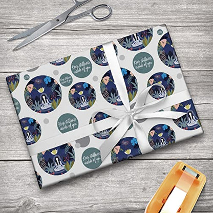 GRAPHICS & MORE Keep Stillness Inside of You Meditation Yoga Gift Wrap Wrapping Paper Roll