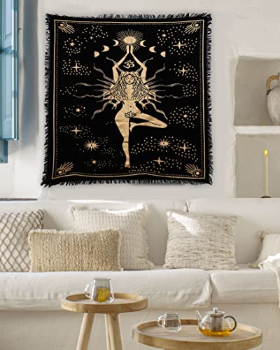 Indian Consigners Witchcraft Supplies Tarot Spread Alter Cloth Triple Altar - color: Black, size: 36" x 36" (Square)