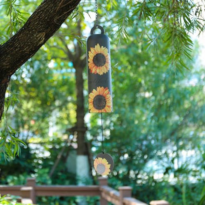 Taman Wind Chime - 28" Sunflower Metal Wind Bell Deep Tone Serenity Valentine's Day Gift Mobile Memorial Sympathy Gift for Home, Outdoor, Yard, Patio,Garden Decor
