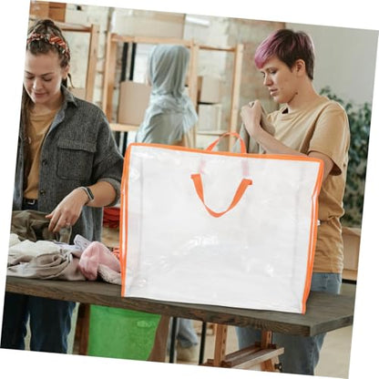 KESYOO Transparent Storage Bag for Clothes Comforters and Blankets Large Capacity Organizer with Window for Moving and Travel