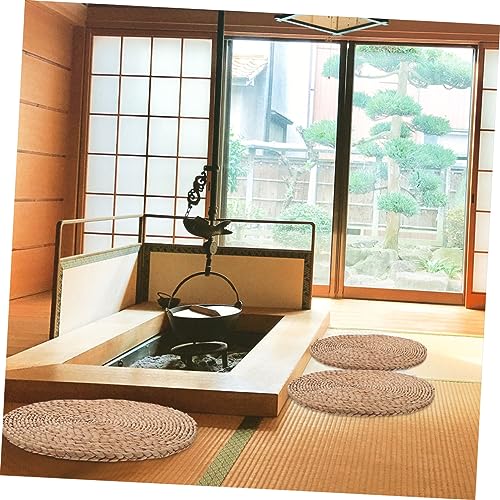 Thickened Woven Yoga Meditation Cushion Floor Pad for Outdoor Picnic Home Use Natural Material Thick Sitting Mat