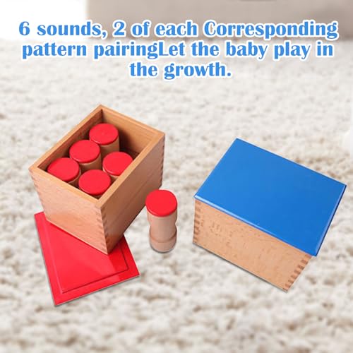 Montessori Sensorial Auditory Material - Sound Cylinders Sound Boxes Kids Educational Toys for Todder