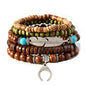 Gothic Bracelet Adjustable Punk Braided Leather Multilayer Grunge Set Bracelets Emo Metal Cuff Wrap Bangles Meaningful Gift - color: J-BZ-46