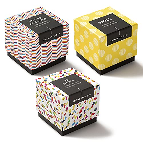 Compendium ThoughtFulls Pop-Open Cards — 3-Pack of You're Awesome, Smile, Be Happy — 90 Pop-Open Cards, Each with a Different Message Inside - color: Awesome, Smile, Happy