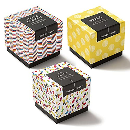 Compendium ThoughtFulls Pop-Open Cards — 3-Pack of You're Awesome, Smile, Be Happy — 90 Pop-Open Cards, Each with a Different Message Inside - color: Awesome, Smile, Happy