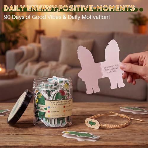 90 Positive Pickle Affirmation Cards Jar with NFC, Graduation Gifts, Birthday Gifts for Mom, Women, Teenage, Adults, Teachers, Sisters, Friends, Teen Girl Cute Trendy Stuff