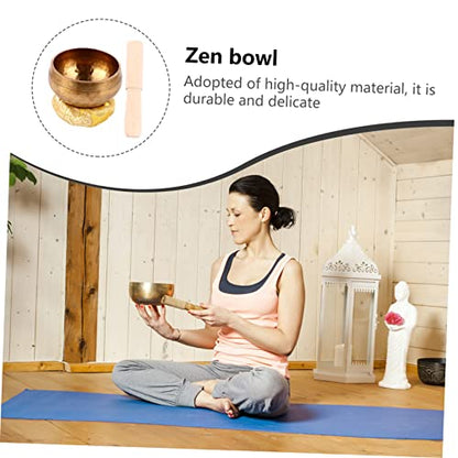 UPKOCH Handmade Tibetan Singing Bowl Set for Meditation Yoga Sound Healing – Includes Cushion and Mallet for Mindfulness and Spiritual Practice
