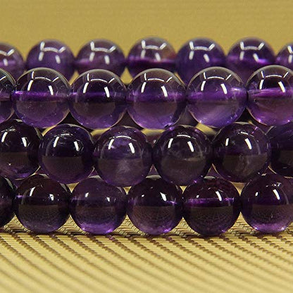 Angelstones Handmade Natural Healing Gemstone 6mm Round Beads Stretch Crystal Bracelet 7 Inch Unisex - color: Amethyst