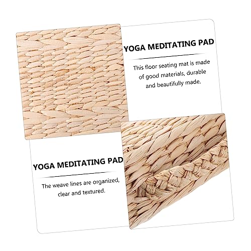 1pc Handmade Woven Straw Cushion Comfortable Meditation Mat for Living Room Bedroom Yoga Practices Stylish Indoor Floor Pillow