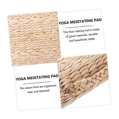 1pc Handmade Woven Straw Cushion Comfortable Meditation Mat for Living Room Bedroom Yoga Practices Stylish Indoor Floor Pillow