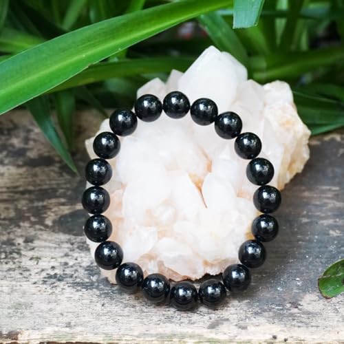 Single-pack of pure gemstone bracelets… - color: Black-Tourmaline-10MM