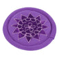 SUPVOX Tibetan Singing Bowl Mat Handcrafted Embroidery Cushion for Meditation and Healing Small Purple Design for Buddha Hall and Home Decor - size: 10X10X0.5CM