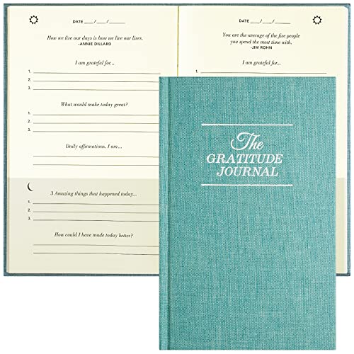 The Gratitude Journal, manifestation journal, Daily Journal with Prompts for Affirmation, Happiness, Mindfulness, Positivity, Wellness, Undated Journal for Women & Men(8.5 * 5.5 inches) - color: Blue