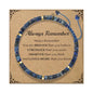 Thank You Gifts for Women: Teacher Appreciation Office Gifts for Coworkers Employee Boss Lady Manager Colleague Natural Stone Bracelet - color: Blue-Remember