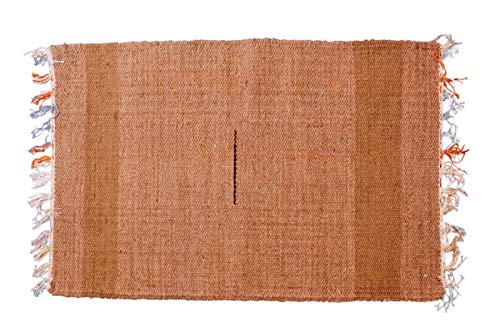 Purpledip Woollen Place Mats Rug: Meditation Prayer Floor Mats (Set of 2)
