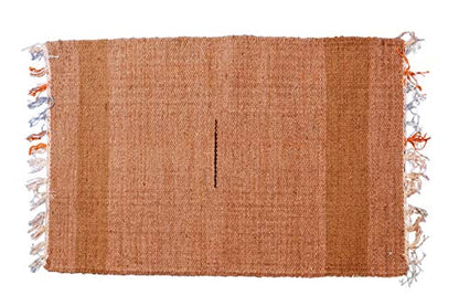 Purpledip Woollen Place Mats Rug: Meditation Prayer Floor Mats (Set of 2)