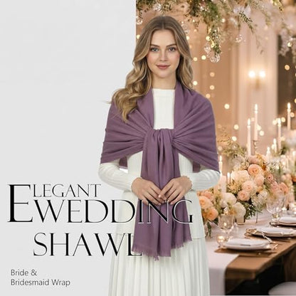Shawl Wraps for Women Pashmina Shawls and Wraps for Evening Dresses Large Soft Scarf Winter Scarf Wedding Shawl… - color: Purple